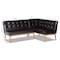 Baxton Studio Arvid Brown Upholstered 2-Piece Wood Dining Corner Sofa Bench 164-10550 - alternate 4